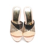 Dép nữ đế xuồng PU siêu nhẹ cao 7cm Hanatabi quai lưới (35-39) mã HNDE7F1121