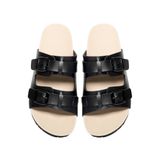 Dép nữ Hanatabi 2 quai ngang có khóa đế trấu cao 3cm mã HNDE3F977 (Size 35 -> 39)