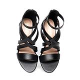 giày sandal nữ cao gót 5cm Hanatabi quai đan khóa kéo đế TA cao cấp bigsize (35-41) mã HNSDK5F1081
