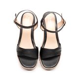 Giày Sandal Nữ Đế PU Siêu Nhẹ Cao 7cm Hanatabi Quai Xếp Hậu C (35-39) Mã HNSDG7F966