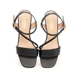 giày sandal nữ cao gót 3cm Hanatabi quai ngang mũi vuông hậu c đế TA bigsize (35-41) mã HNSDG3F895