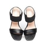 giày sandal nữ gót cao 7cm Hanatabi quai ngang mũi vuông hậu thun đế TA bigsize (35-41) mã HNSD7F1153