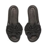 Dép nữ quai bảng ngang nơ vải đế cao 3cm mã HNDE3F770 (Size 36 -> 39)