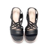 giày sandal nữ đế PU siêu nhẹ cao 7cm Hanatabi quai đan hậu thun (35-39) mã HNSDG7F1041