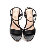 giày sandal nữ đế xuồng PU siêu nhẹ cao 7cm Hanatabi quai ngang hậu thun (35-39) mã HNSDX7F1051