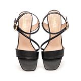 giày sandal nữ cao gót 5cm Hanatabi quai ngang mũi vuông hậu c đế TA bigsize (35-41) mã HNSDG5F896