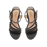 Giày Sandal Nữ Đế PU Siêu Nhẹ Cao 9cm Hanatabi Quai Chéo Hậu C (35-39) Mã HNSDX9F853