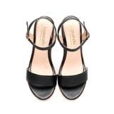 Giày Sandal Nữ Đế Xuồng PU Siêu Nhẹ Cao 9cm Hanatabi Quai Ngang Hậu C (35-39) Mã HNSDX9F956
