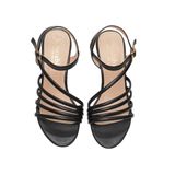 Sandal nữ Hanatabi 4 quai chéo gót cao 3cm hậu c đế TA cao cấp chống trơn trượt mã HNSDG3F885 (Size 35 -> 41)