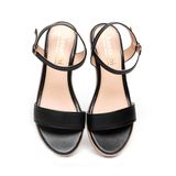 giày sandal nữ đế xuồng PU siêu nhẹ cao 7cm Hanatabi quai ngang hậu c (35-39) mã HNSDX7F1052