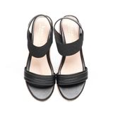 giày sandal nữ đế xuồng PU siêu nhẹ cao 7cm Hanatabi quai ngang hậu thun (35-39) mã HNSDX7F1088