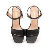Giày sandal nữ cao gót 5cm Hanatabi quai 1 xếp mũi vuông hậu C đế TA bigsize (35-41) mã HNSDG5F862