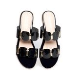 dép nữ đế PU siêu nhẹ cao 5cm Hanatabi quai nhị có khóa bigsize (35-42) mã HNDE3F780