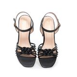 giày sandal nữ cao gót 5cm Hanatabi quai thắt mũi vuông hậu c đế TA bigsize (35-41) mã HNSDG5F1064