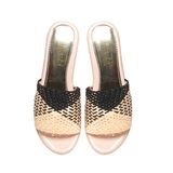 dép nữ đế PU kem siêu nhẹ cao 5cm Hanatabi quai lưới bigsize (35-42) mã HNDE5F1102