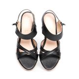 giày sandal nữ đế xuồng PU siêu nhẹ cao 7cm Hanatabi quai chéo khóa kéo (35-39) mã HNSDX7F1022