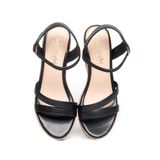 Giày sandal nữ đế xuồng PU siêu nhẹ 7cm Hanatabi quai chéo hậu c (35-39) mã HNSDX7F1136