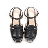 Sandal nữ Hanatabi đế PU siêu nhẹ cao 7cm quai xương cá hở mũi hậu c mã HNSDG7F965 (Size 35 -> 39)