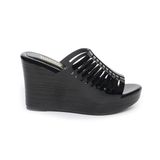 Dép nữ đế xuồng PU siêu nhẹ cao 9cm Hanatabi quai xương cá (35-39) mã HNDE9FX121