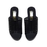 Dép nữ đế xuồng PU siêu nhẹ cao 9cm Hanatabi quai xương cá (35-39) mã HNDE9FX121