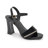Sandal nữ quai xếp ly viền gót cao 10cm hậu c mã HNSDH12F86 ( Size 35 -> 39)