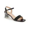 giày sandal nữ cao gót mika 5cm Hanatabi quai ngang mũi vuông đế TA bigsize (35-41) mã HNSDG869