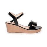 giày sandal nữ đế xuồng Pu siêu nhẹ cao 5cm Hanatabi quai ngang hậu c (35-39) mã HNSD6F992