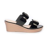 Dép nữ đế xuồng PU siêu nhẹ cao 5cm Hanatabi quai nhị (35-39) mã HNDE6F991