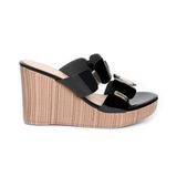 Dép nữ đế xuồng PU siêu nhẹ cao 9cm Hanatabi quai nhị (35-39) mã HNDE9F1016