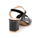 Giày sandal nữ cao gót 5cm Hanatabi quai 1 xếp mũi vuông hậu C đế TA bigsize (35-41) mã HNSDG5F862