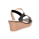 giày sandal nữ đế xuồng Pu siêu nhẹ cao 5cm Hanatabi quai ngang hậu c (35-39) mã HNSD6F992
