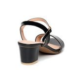 giày sandal nữ cao gót 5cm Hanatabi quai ngang mũi vuông hậu c đế TA bigsize (35-41) mã HNSDG5F1087