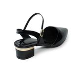 Sandal Bít Mũi Trơn Hậu Gài Gót Vuông Viền Đồng Mã HNMI3F0026 (Size 35 -> 39)