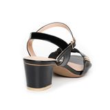 giày sandal nữ cao gót 5cm Hanatabi quai ngang mũi vuông hậu c đế TA bigsize (35-41) mã HNSDG5F998