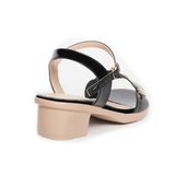 giày sandal nữ đế PU kem siêu nhẹ cao 5cm Hanatabi quai ngang hậu c bigsize (35-42) mã HNSDG5F1003
