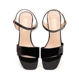 Giày sandal nữ cao gót 5cm Hanatabi quai 1 xếp mũi vuông hậu C đế TA bigsize (35-41) mã HNSDG5F862