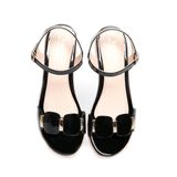 Sandal nữ Hanatabi quai ngang có khóa đế Pu siêu nhẹ cao 5cm hậu C mã HNSDG5F1003 (Size 35 -> 39)