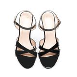 giày sandal nữ cao gót 5cm Hanatabi quai chéo hậu c đế TA cao cấp bigsize (35-41) mã HNSDG5F1008