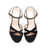 Sandal nữ Hanatabi quai chéo gót cao 5cm hậu c đế TA cao cấp chống trơn trượt mã HNSDG5F1008 (Size 35 -> 41)