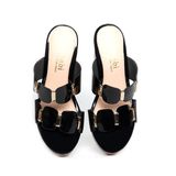 Dép nữ đế xuồng PU siêu nhẹ cao 9cm Hanatabi quai nhị (35-39) mã HNDE9F1016