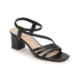 Giày Sandal Nữ Cao Gót 5cm Hanatabi Quai Ngang Mũi Vuông Hậu Thun Đế TA Bigsize (35-41) Mã HNSDT5F854