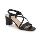 giày sandal nữ cao gót 5cm Hanatabi quai ngang mũi vuông hậu thun đế TA bigsize (35-41) mã HNSDT5F855