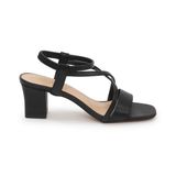 giày sandal nữ cao gót 5cm Hanatabi quai ngang mũi vuông hậu thun đế TA bigsize (35-41) mã HNSDT5F855