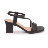 giày sandal nữ cao gót 5cm Hanatabi quai ngang mũi vuông hậu thun đế TA bigsize (35-41) mã HNSDT5F777