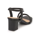 giày sandal nữ cao gót 5cm Hanatabi quai ngang mũi vuông hậu thun đế TA bigsize (35-41) mã HNSDT5F777