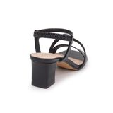 giày sandal nữ cao gót 5cm Hanatabi quai ngang mũi vuông hậu thun đế TA bigsize (35-41) mã HNSDT5F855