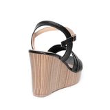 giày sandal nữ đế xuồng PU siêu nhẹ cao 9cm Hanatabi quai 2 xếp hậu c (35-39) mã HNSDX9F845