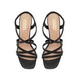 Sandal nữ Hanatabi 3 quai chéo mũi vuông gót cao 5cm hậu thun đế TA cao cấp chống trơn trượt mã HNSDT5F857 (Size 35 -> 41)