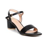 giày sandal nữ cao gót 5cm Hanatabi quai ngang mũi vuông hậu C đế TA bigsize (35-41) mã HNSDG5F871