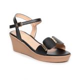 giày sandal nữ đế xuồng Pu siêu nhẹ cao 5cm Hanatabi quai ngang hậu c (35-39) mã HNSD6F992